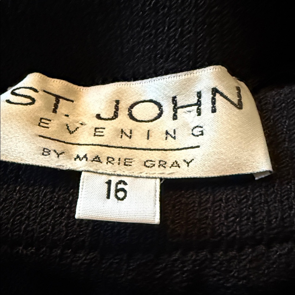 St. John Evening Black Knitwear Skirt with size split.